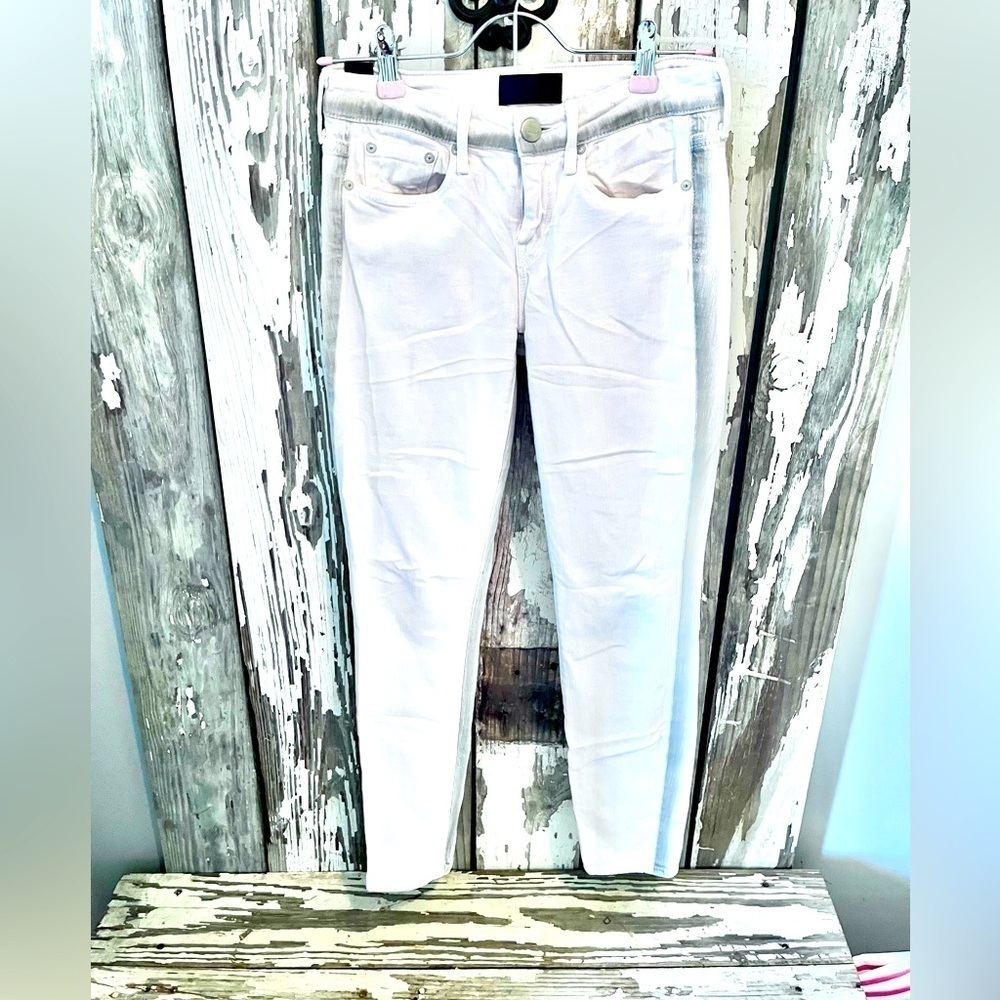 Vince size 25 white w/ gray side jeans Dylan skinny